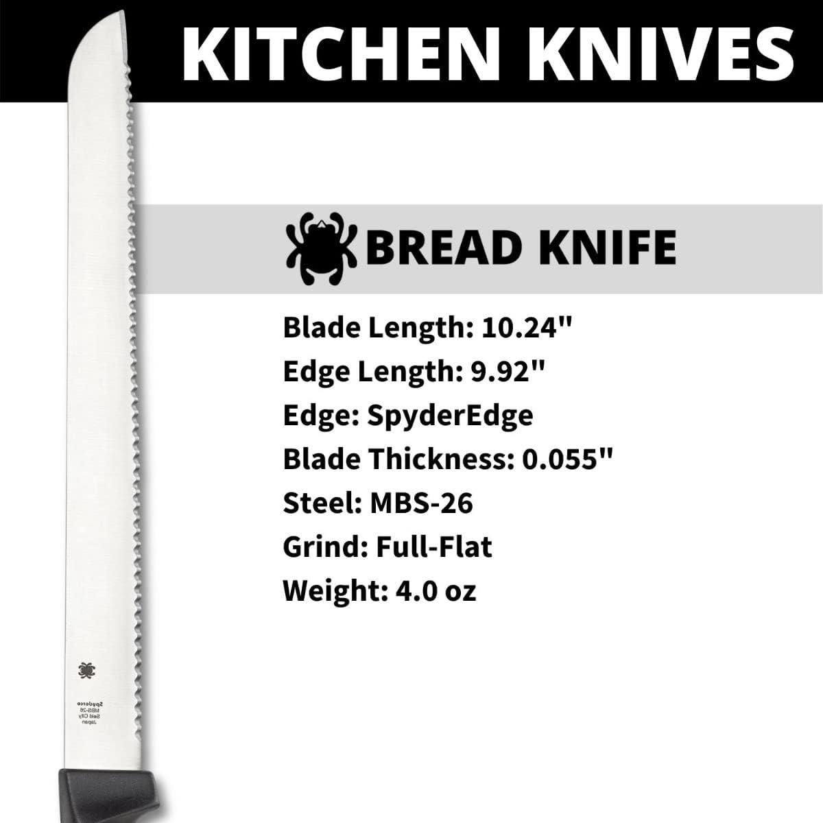 Cuchillo de Pan Spyderco K01 con Hoja de Acero Inoxidable 26 cm