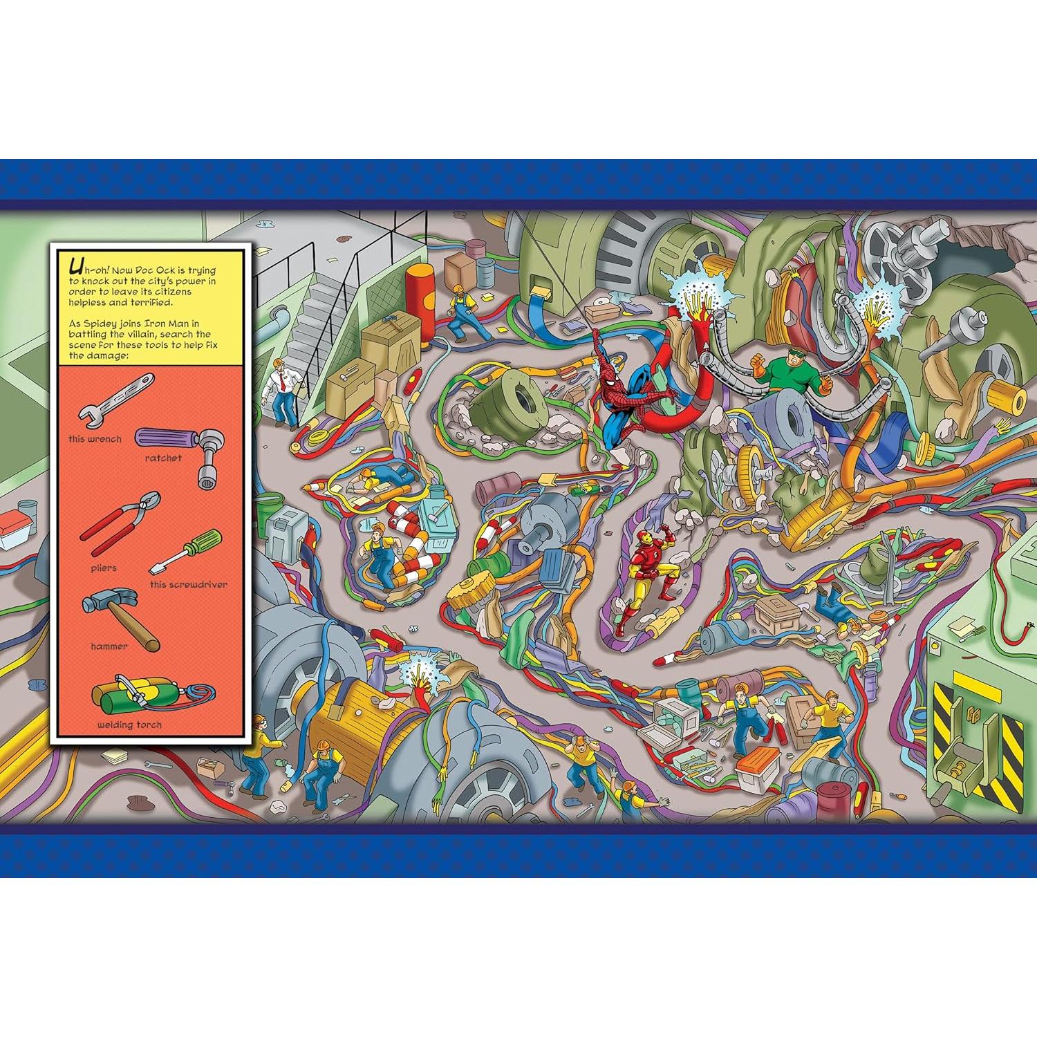 Marvel Spider-man, Avengers, Guardians of the Galaxy, and More! - 3D Look and Find Activity Book! - Iron Man 3D Glasses Included! - PI Kids