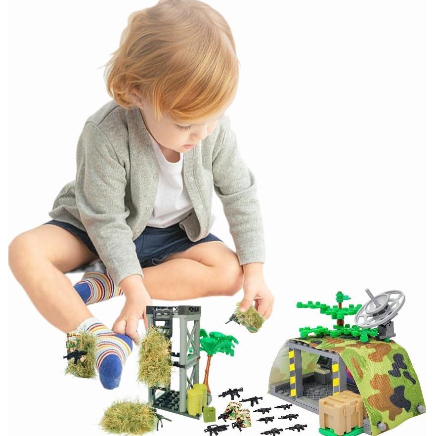 ZHX Juguetes de Bloques Militar Centro de Comando 22x15cm