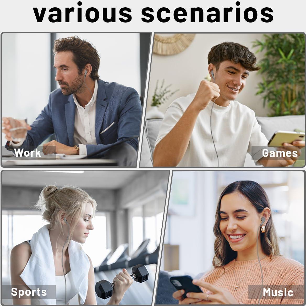 Auriculares In-Ear QJF ME564 con Micrófono y Cancelación de Ruido