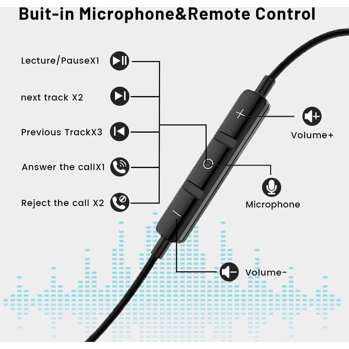 Auriculares In-Ear QJF ME564 con Micrófono y Cancelación de Ruido