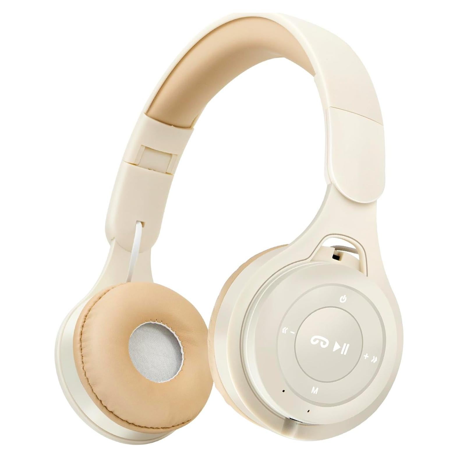 Auriculares Bluetooth para Niños SCK-08 Beige, Sonido HD
