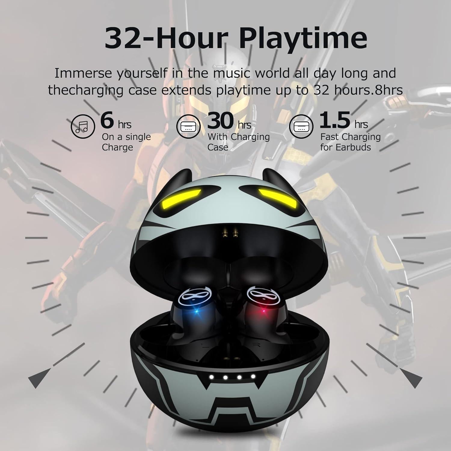 Auriculares Inalámbricos AMAFACE B88 para Niños - Control Táctil, Bluetooth 5.0, IPX5