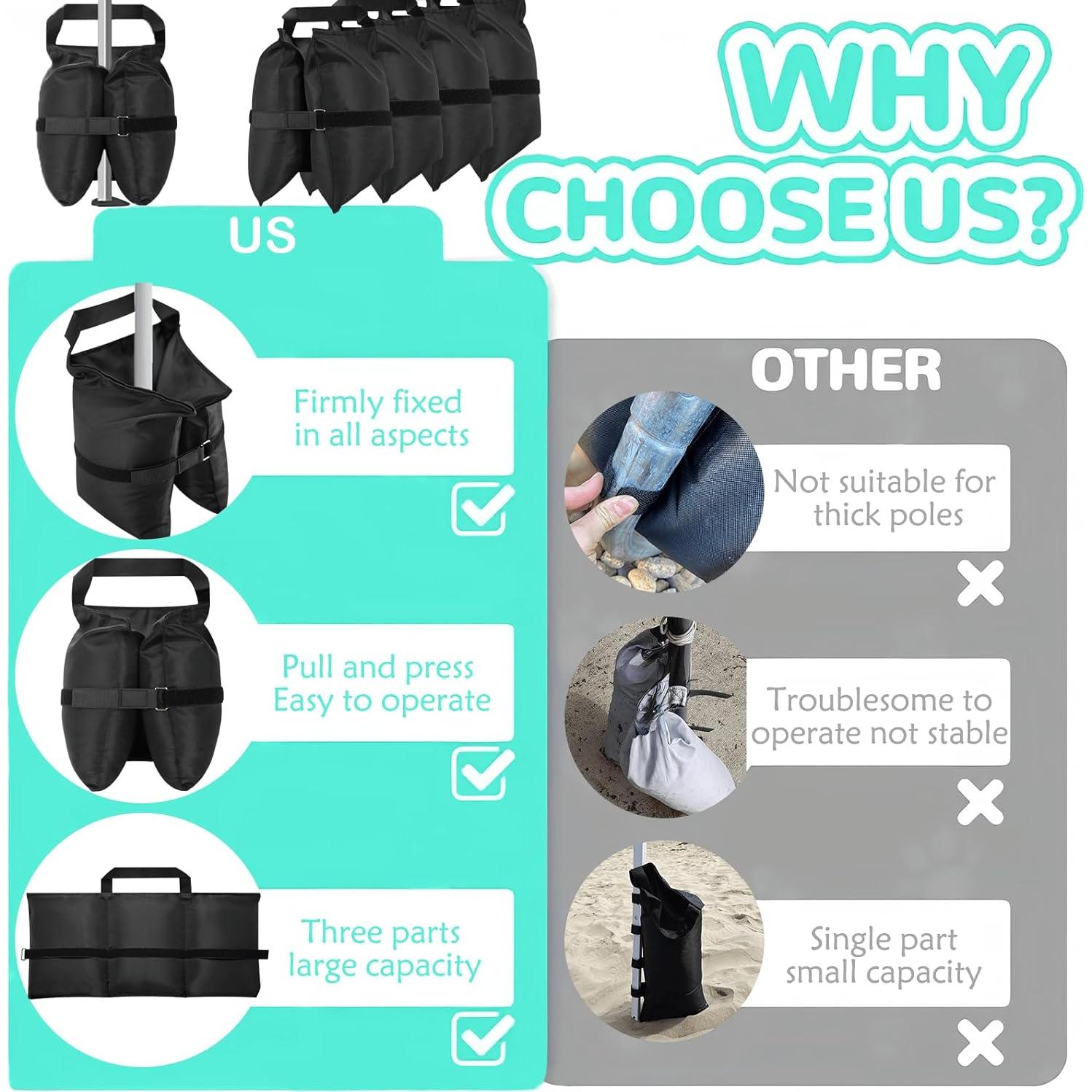 Bolsas de Arena HAZBEN para Carpa Pop Up 4 Unidades 14kg