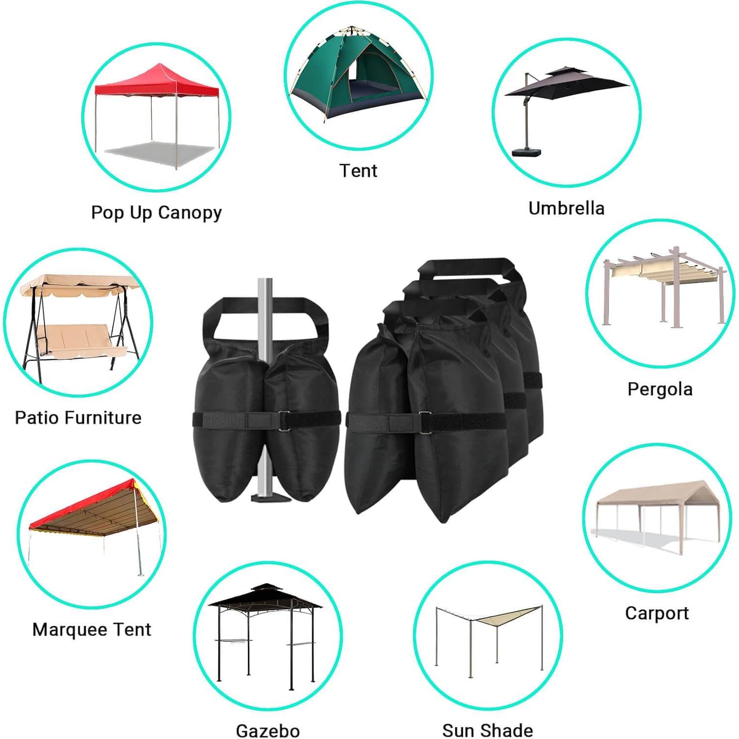 Bolsas de Arena HAZBEN para Carpa Pop Up 4 Unidades 14kg