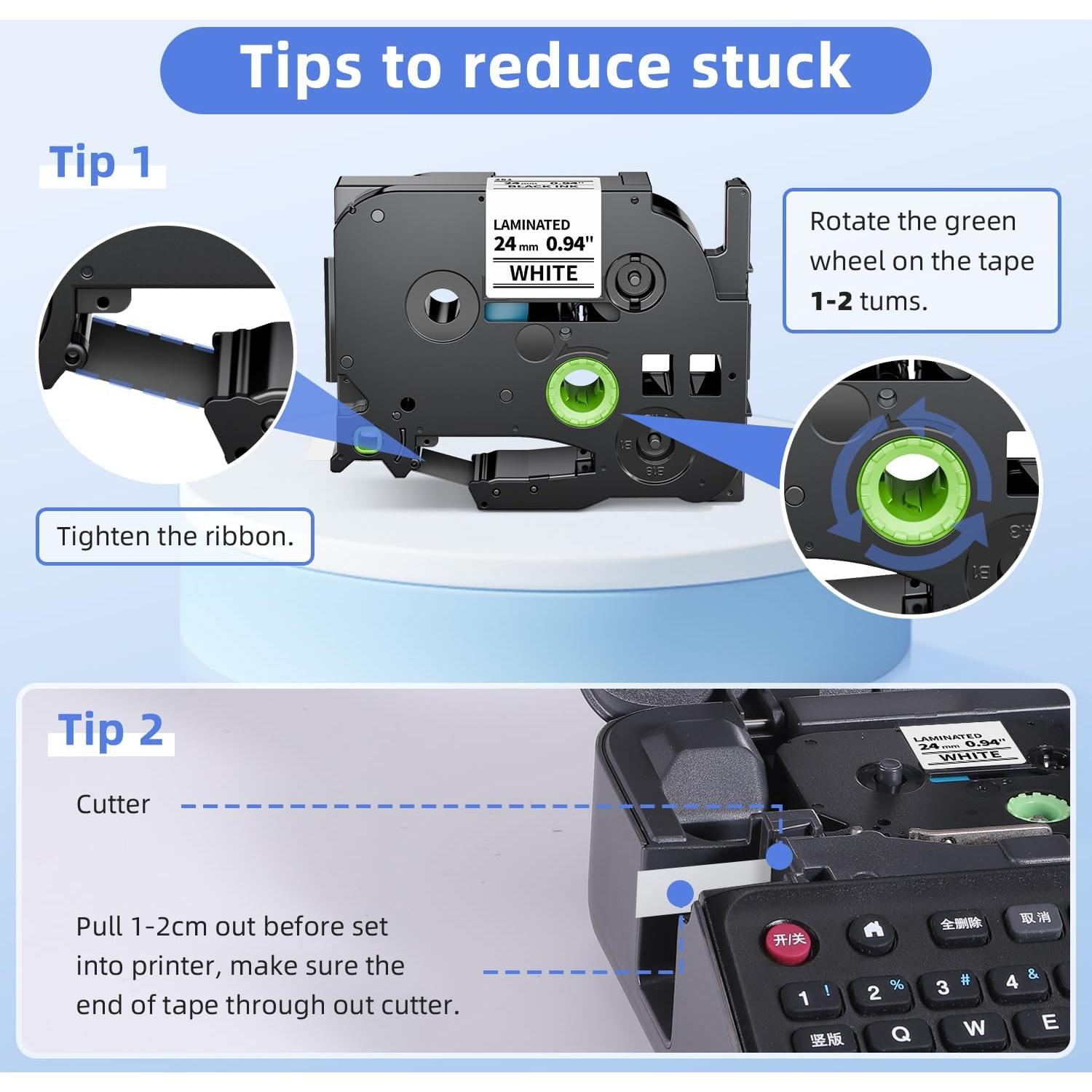 Cinta de Etiquetas Laminada Blanca 24mm Label KINGDOM TZe-251