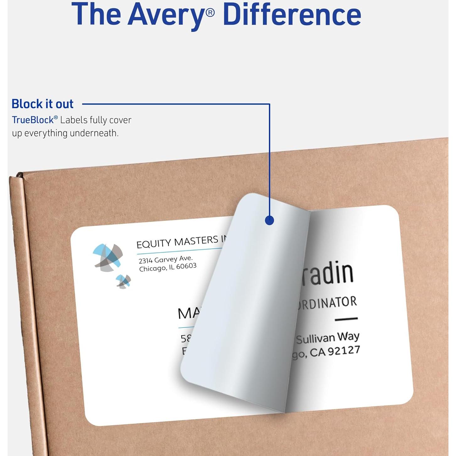 Etiquetas de Envío Imprimibles Avery 21526, 400 Blancas 13.97x21.59cm