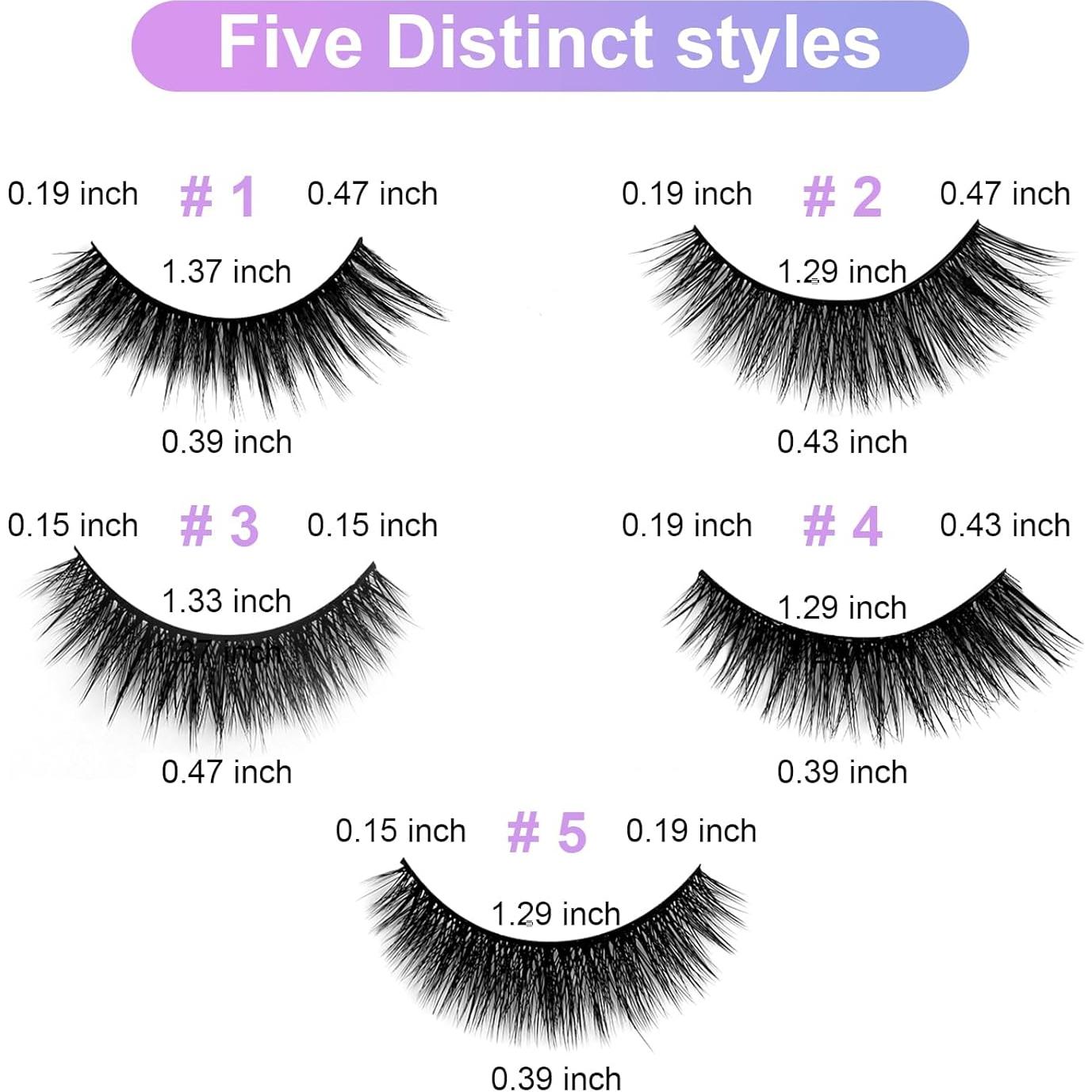 Pestañas Postizas Autoadhesivas EZTZMCN - 10 Pcs Naturales