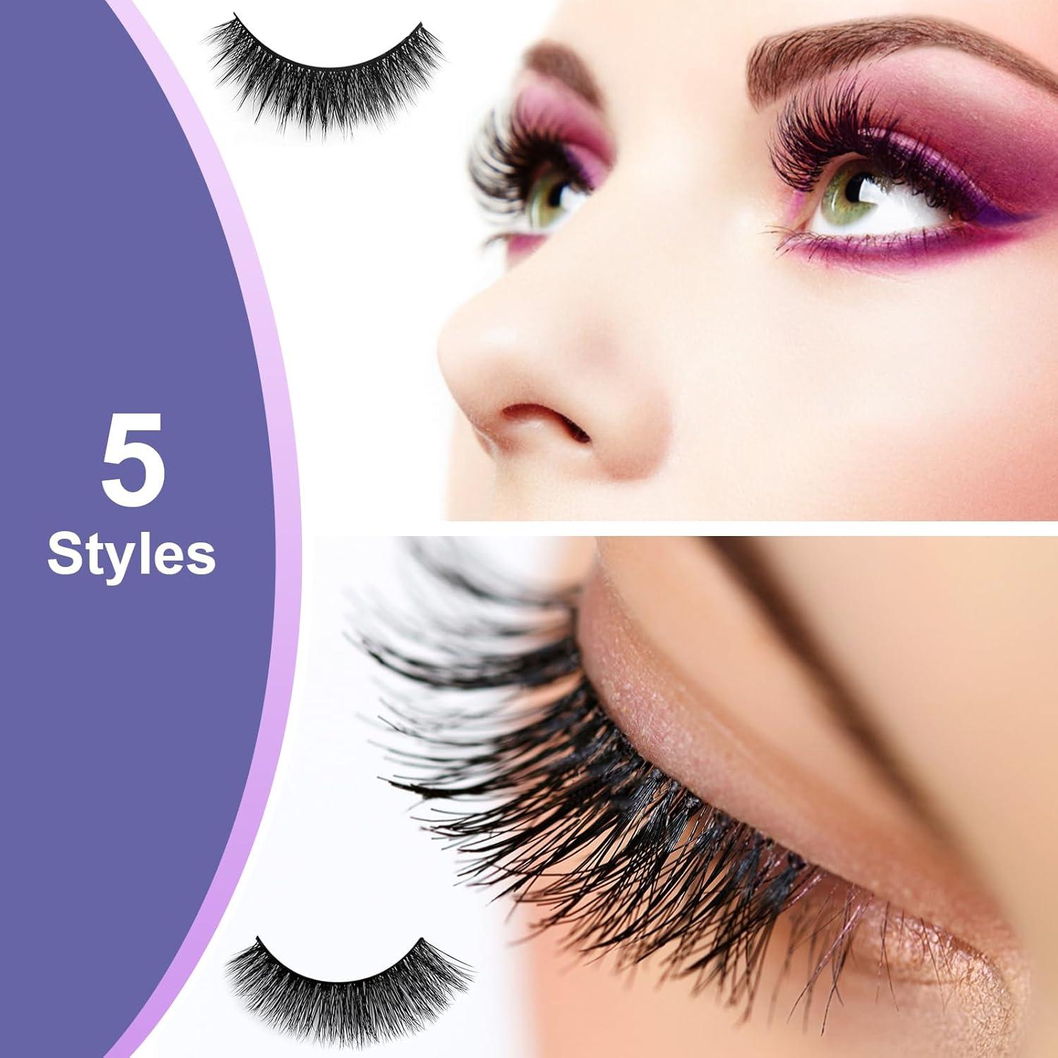 Pestañas Postizas Autoadhesivas EZTZMCN - 10 Pcs Naturales