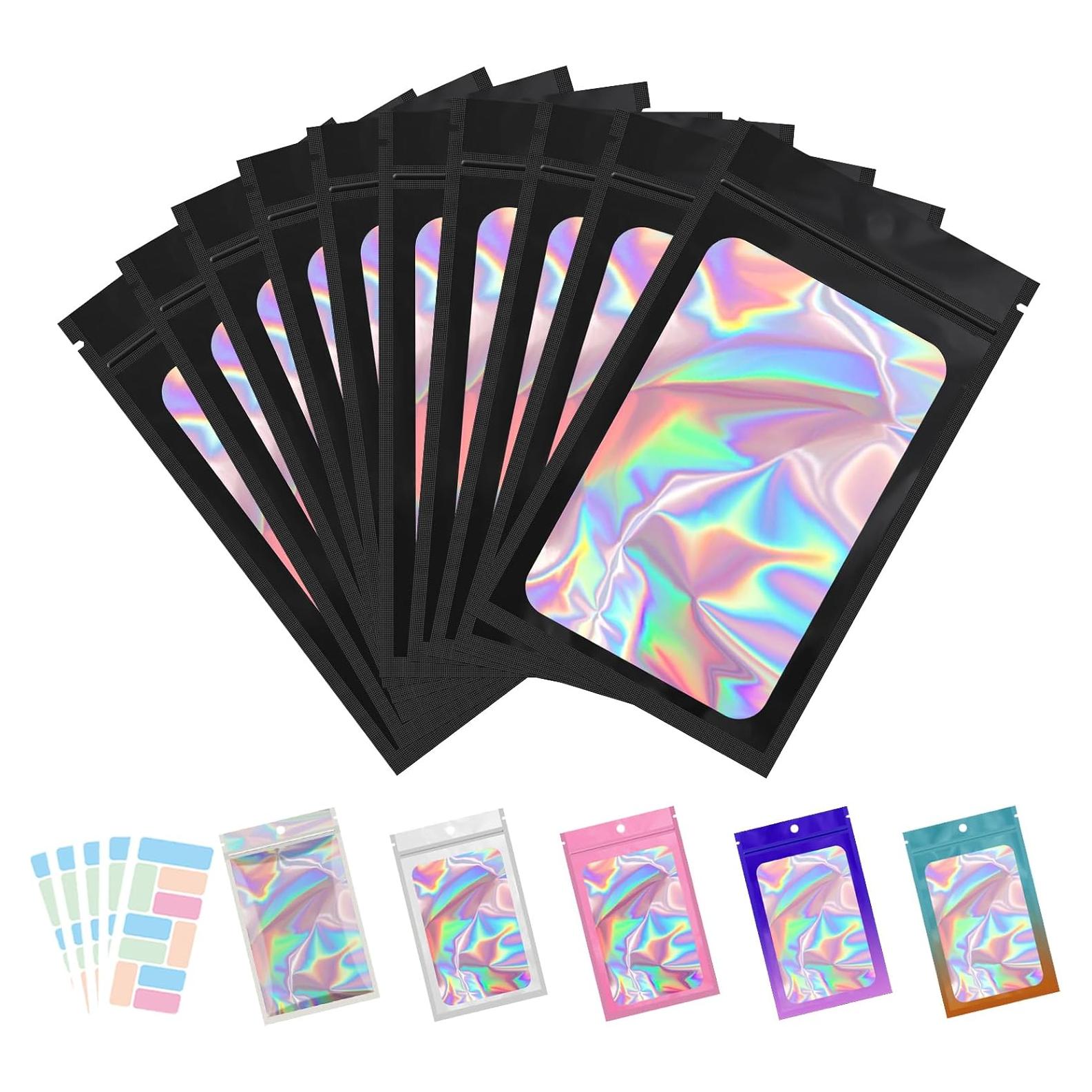 Paquete de 100 Bolsas Mylar Reutilizables MR.KIANGCI 7.62x10.16 cm