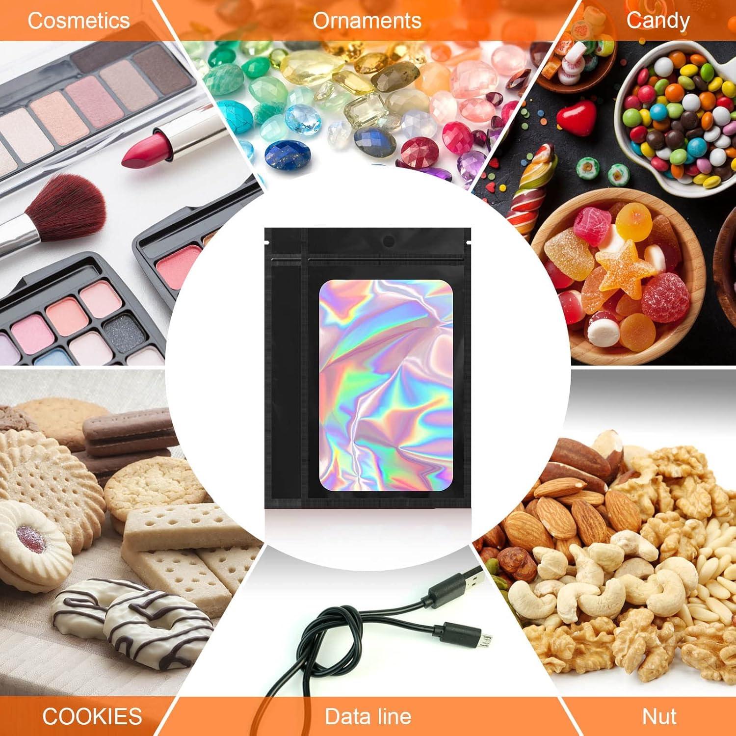 Paquete de 100 Bolsas Mylar Reutilizables MR.KIANGCI 7.62x10.16 cm