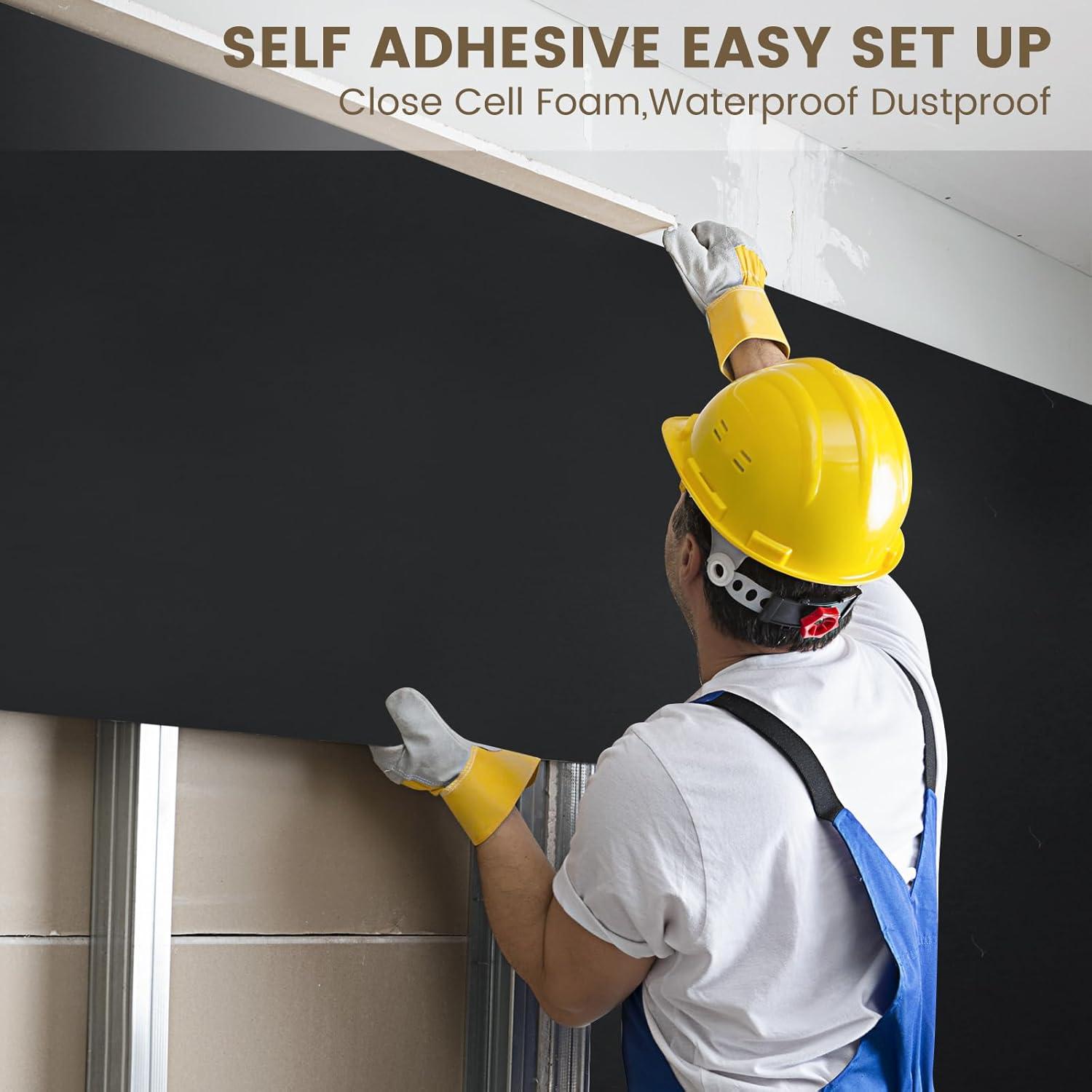 Espuma Acústica Aislamiento Sonoro Kaqiluo 2 Rollos 1.08 m²