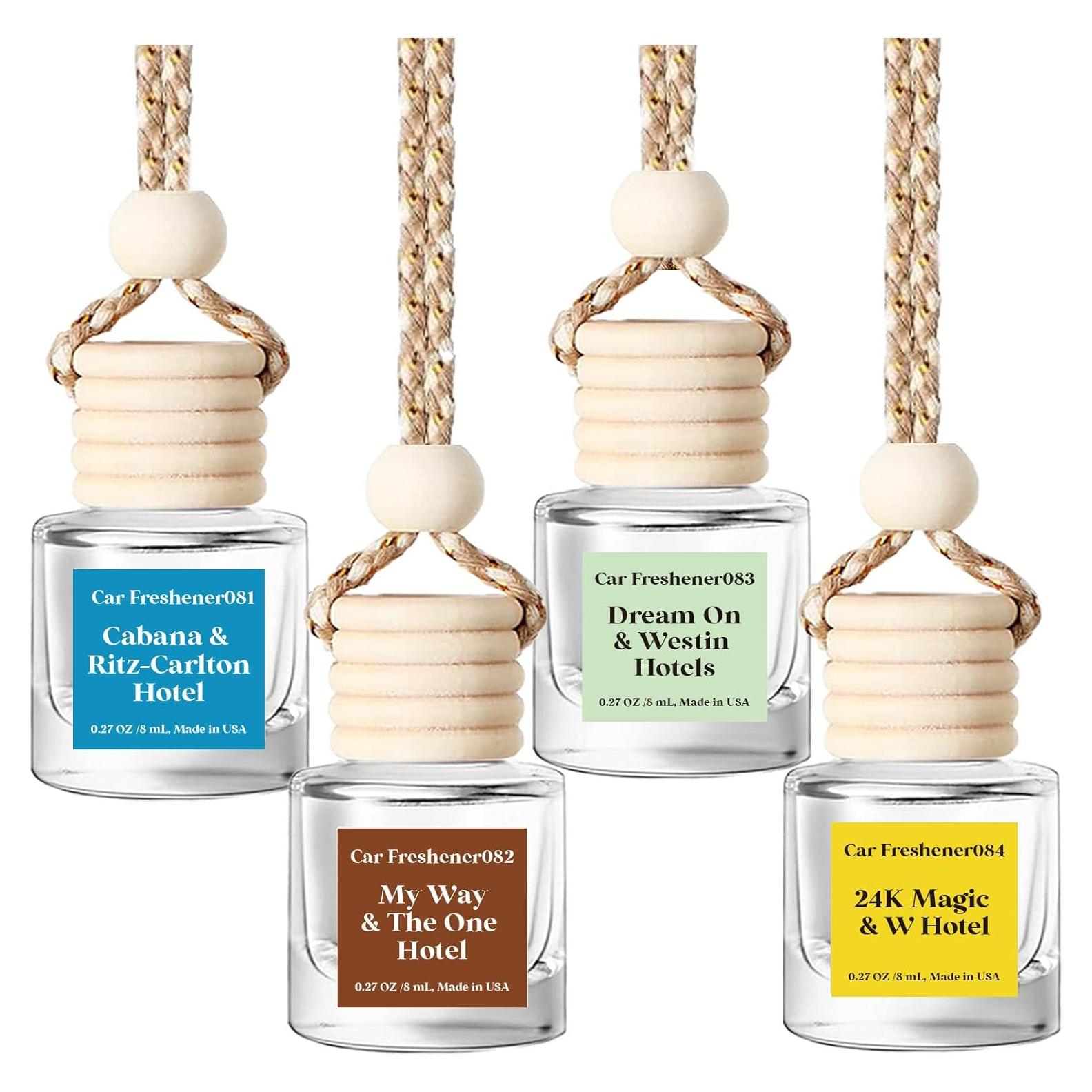 Ambientador de Auto Colgante 4 Fragancias de Hotel - 8ml