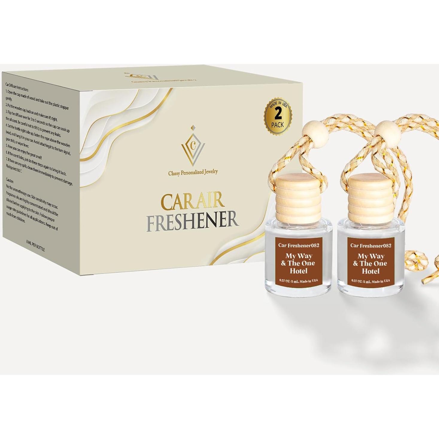 Ambientador de Auto Colgante 4 Fragancias de Hotel - 8ml