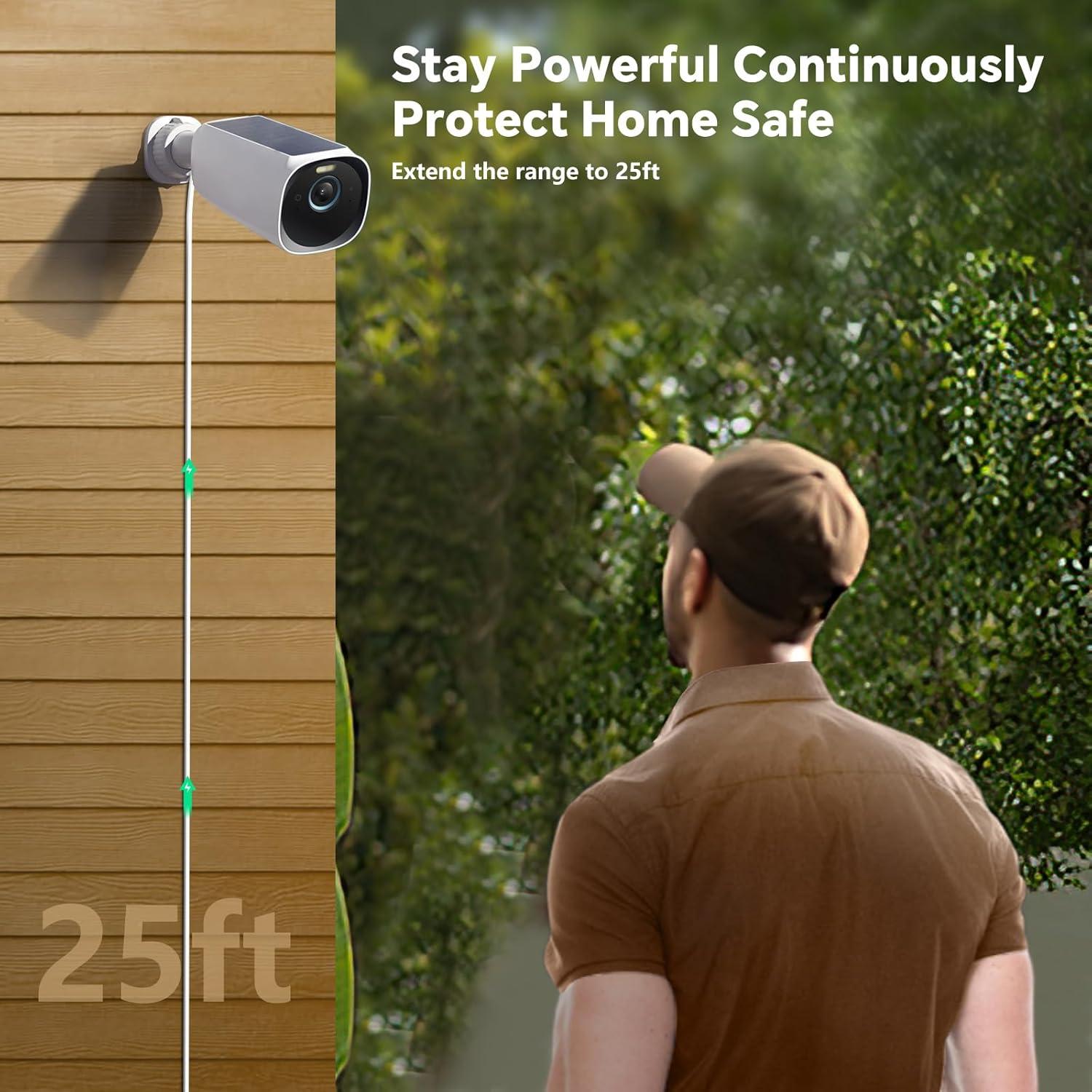 Cable de Alimentación 7.62m Goldtime para eufyCam y SoloCam