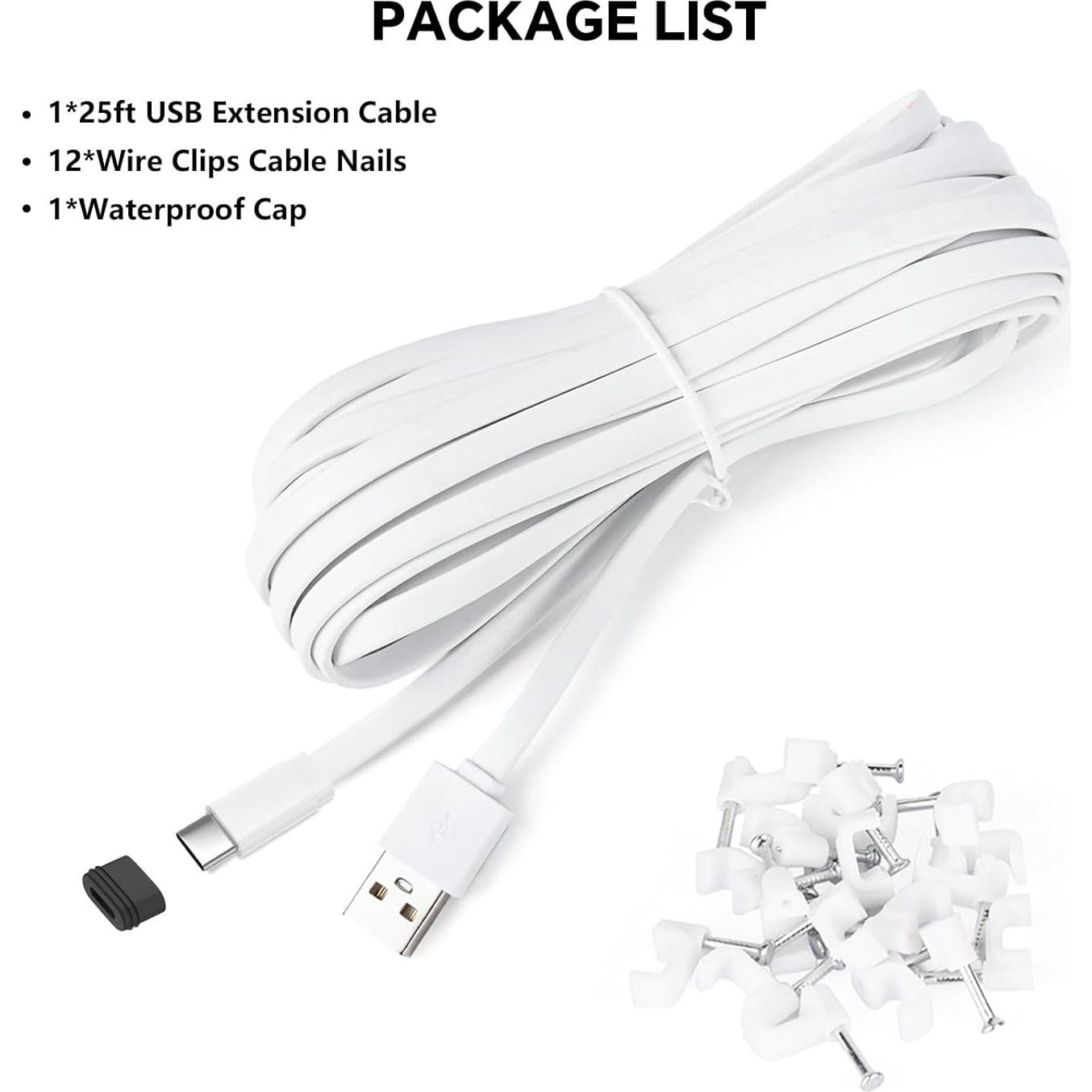 Cable de Alimentación 7.62m Goldtime para eufyCam y SoloCam