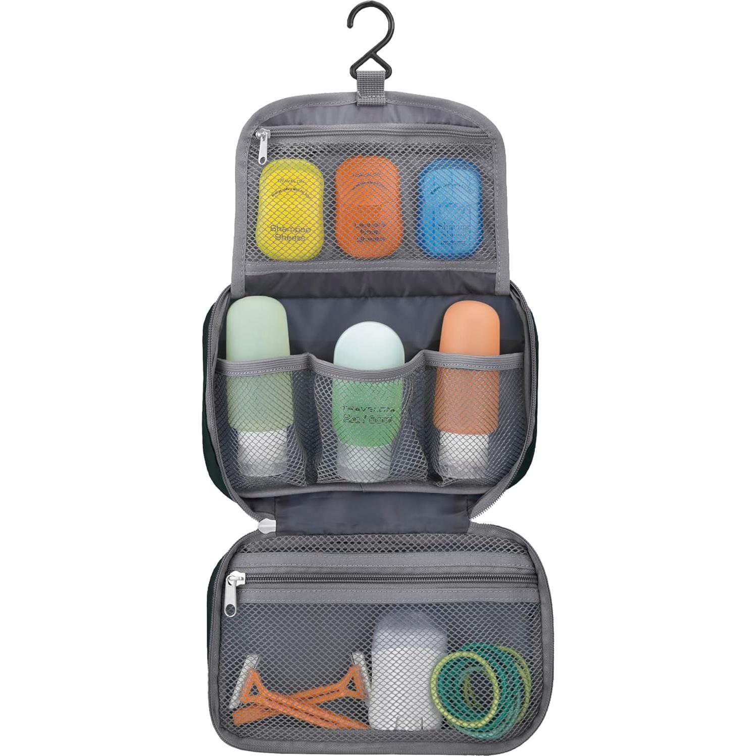 Kit de Aseo Colgante Compacto Travelon Negro 22.86x13.97cm