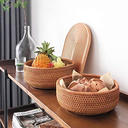 Juego de 3 Canastas de Almacenamiento YANGQIHOME Rattan Natural