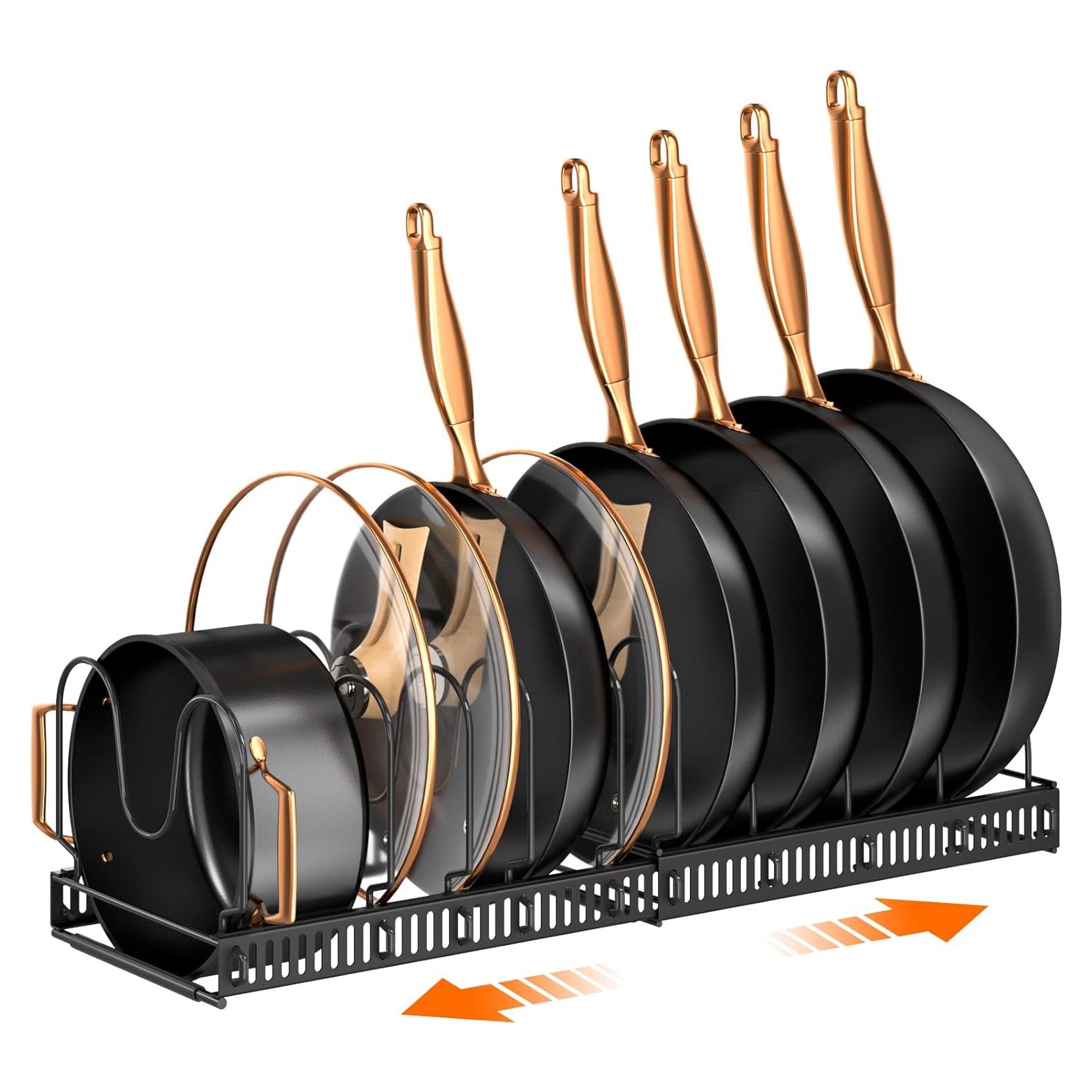 Organizador de Ollas y Sartenes MUDEELA Expandible 10 Divisores