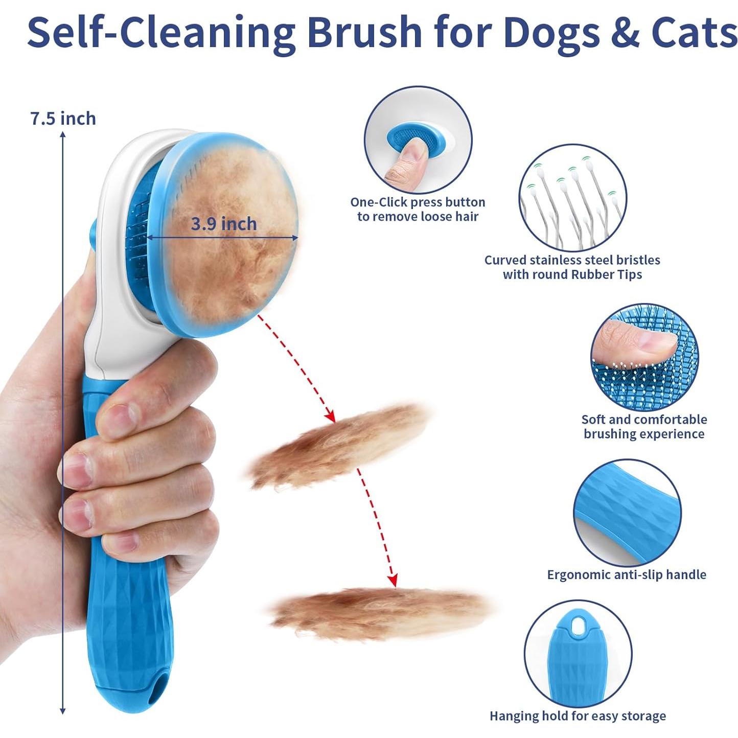 Kit de Aseo para Mascotas WOPQAEM 5 en 1 - Azul