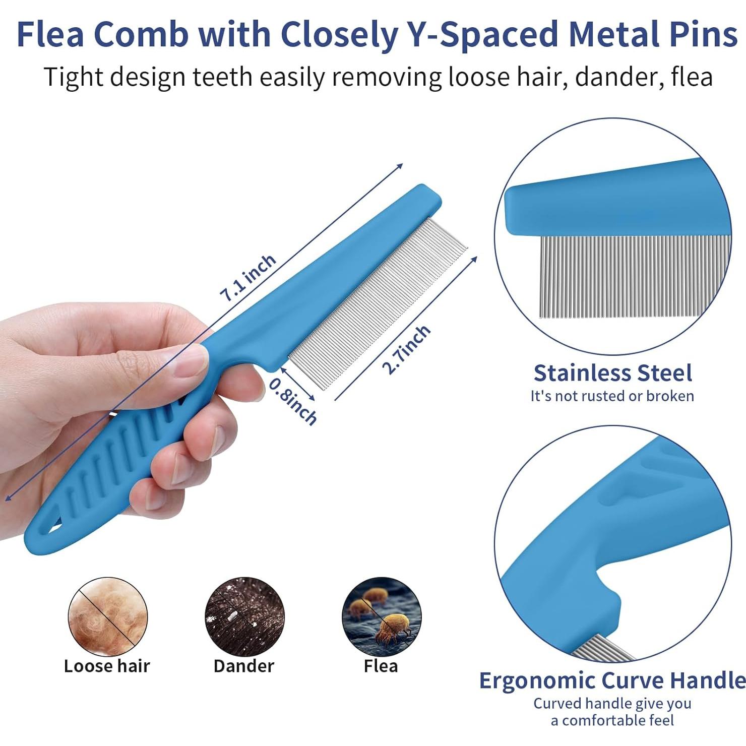 Kit de Aseo para Mascotas WOPQAEM 5 en 1 - Azul