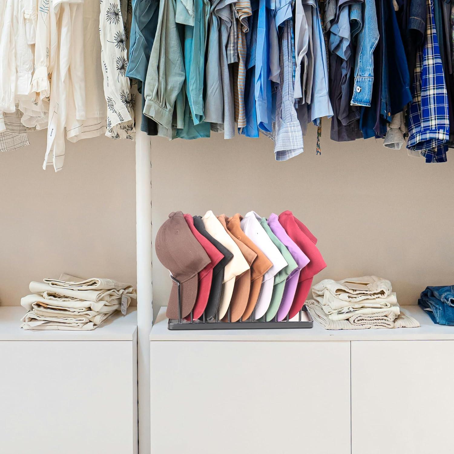 Soporte para Sombreros YiSeyruo Negro - Organizador de 10 Gorras