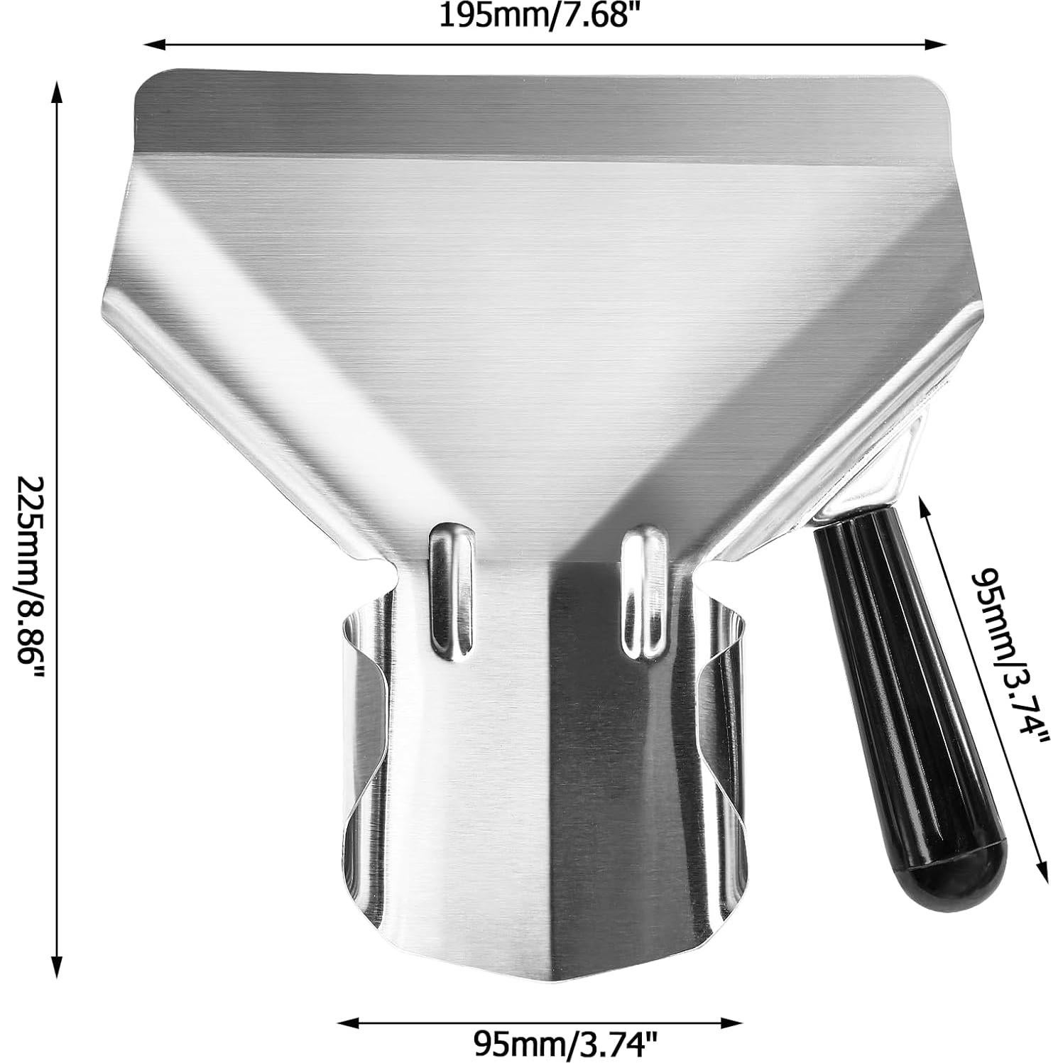 Cuchara de Acero Inoxidable Bonsicoky 2 Pcs 95mm Multifuncional