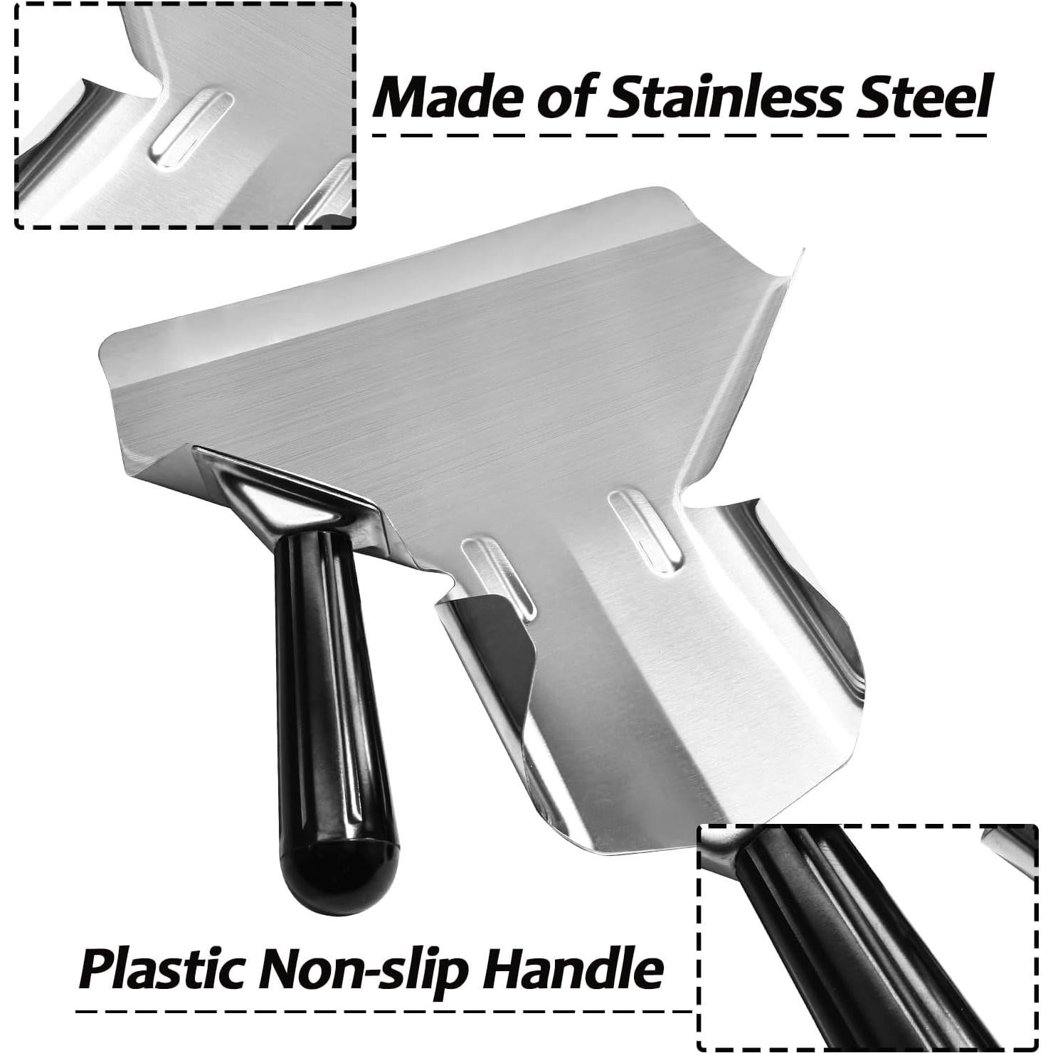 Cuchara de Acero Inoxidable Bonsicoky 2 Pcs 95mm Multifuncional