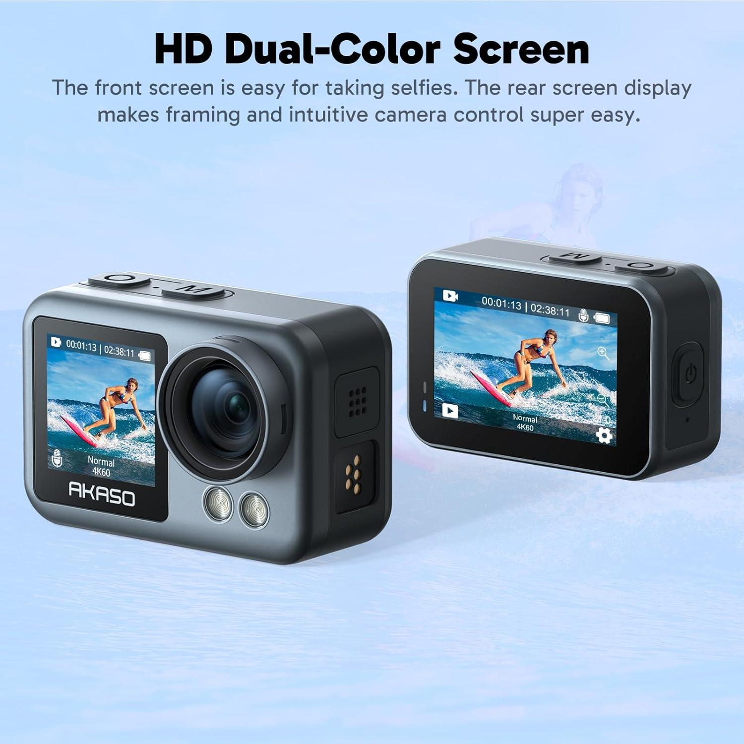 Cámara de Acción AKASO Brave 4 Elite 4K 60fps Impermeable