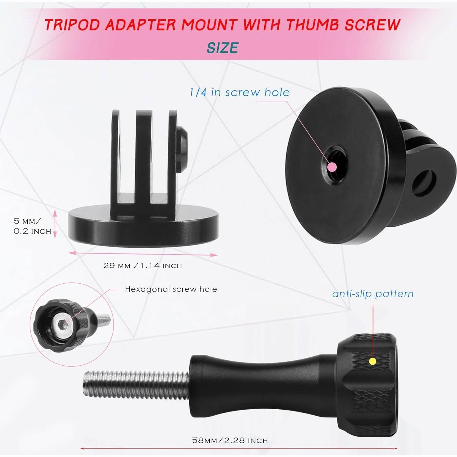 Adaptador de Montura de Trípode de Aluminio Liveda para GoPro