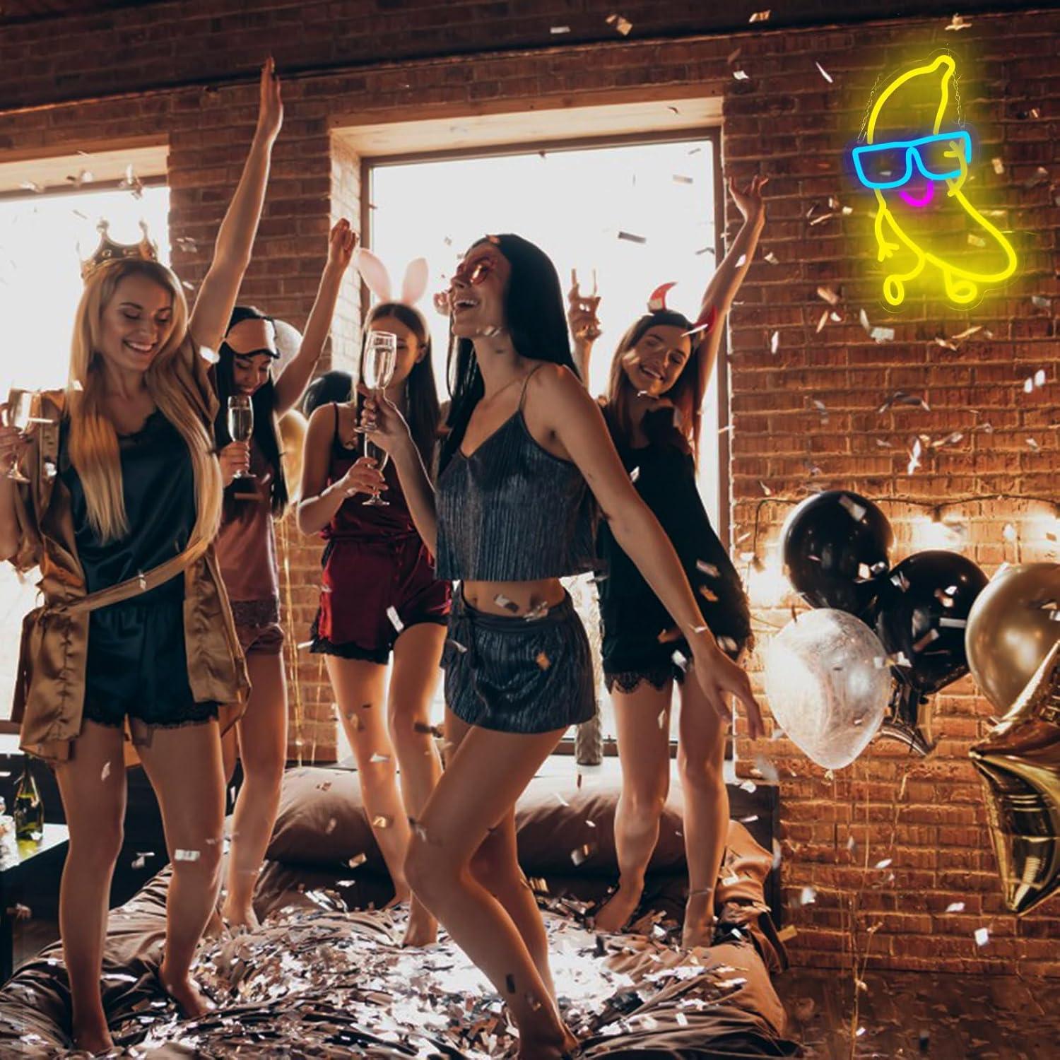 Luz de Neón LED Plátano Limón LeDigPig 43x30 cm Dimmable