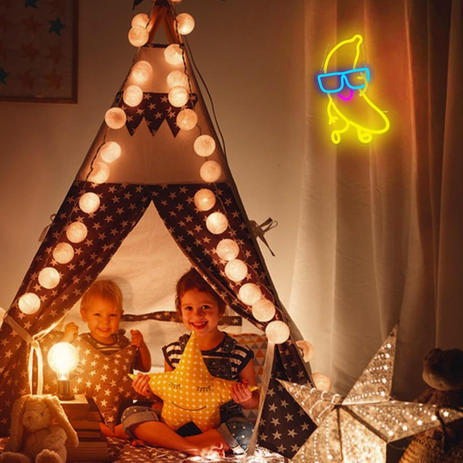 Luz de Neón LED Plátano Limón LeDigPig 43x30 cm Dimmable