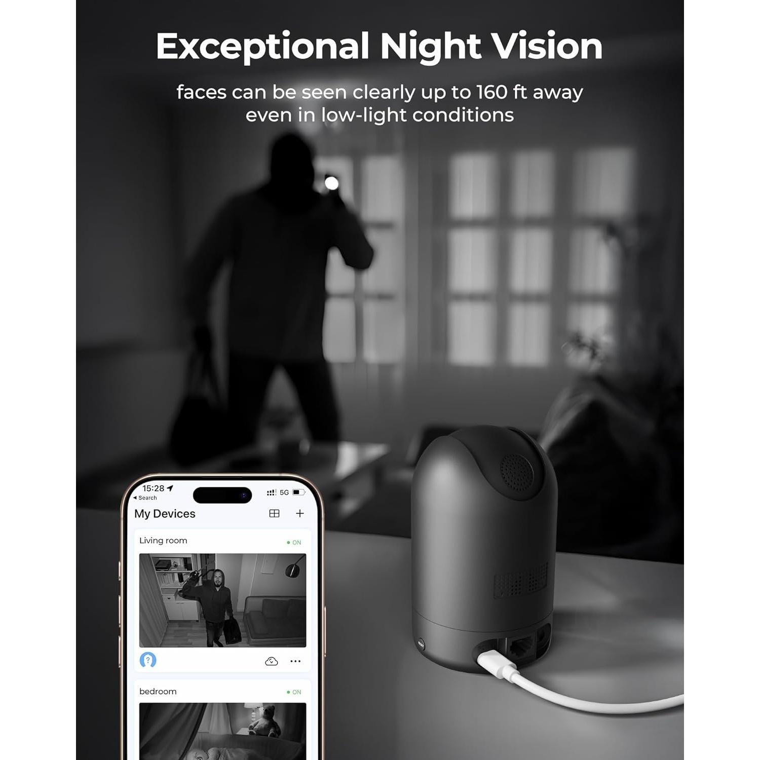 Cámara de Seguridad FOSCAM R4S 4MP WiFi con Visión Nocturna