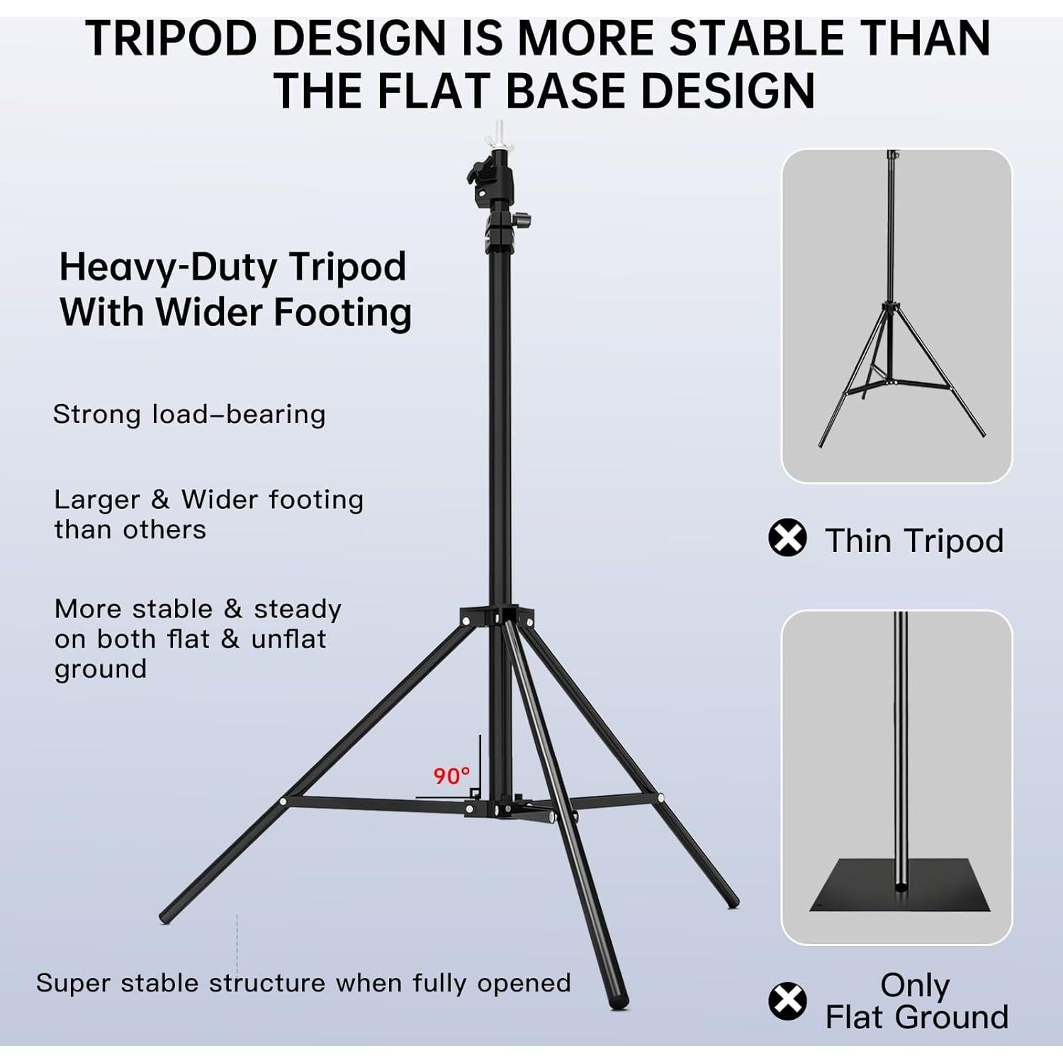 Kit de Soporte de Fondo BEIYANG 2.29 m x 3.05 m Ajustable