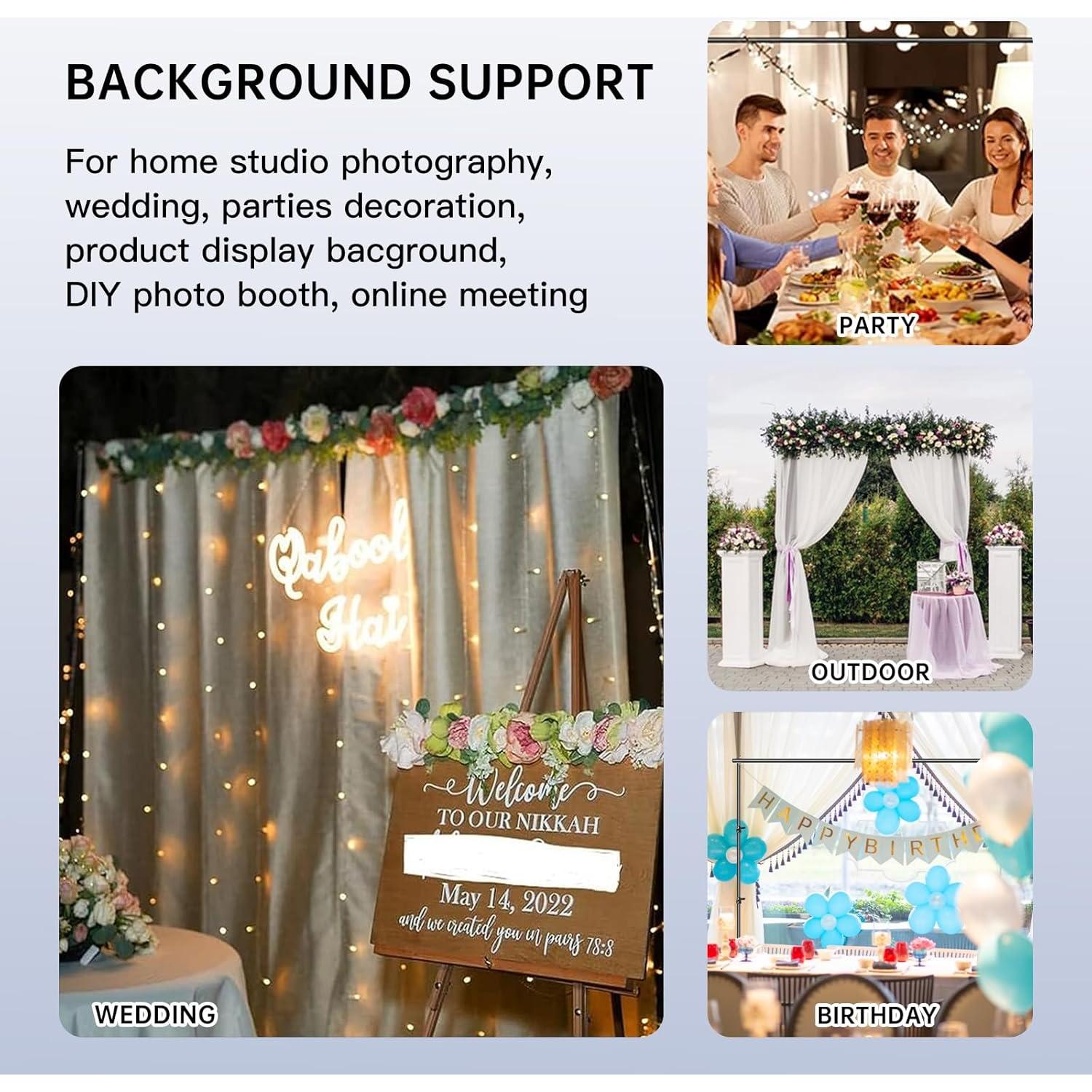 Kit de Soporte de Fondo BEIYANG 2.29 m x 3.05 m Ajustable