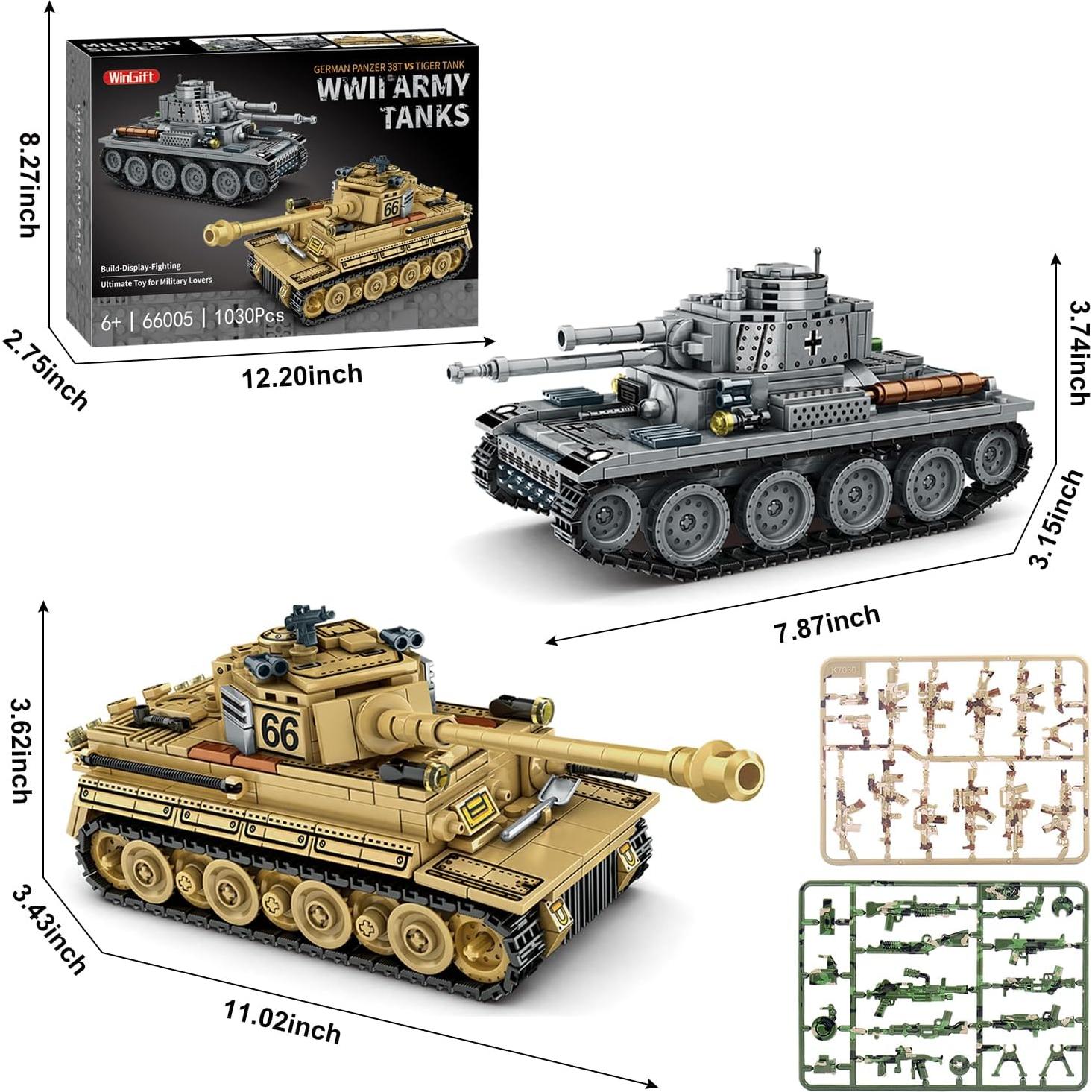 Juguete de Construcción Tanques WWII Shuangyi 1030 Piezas