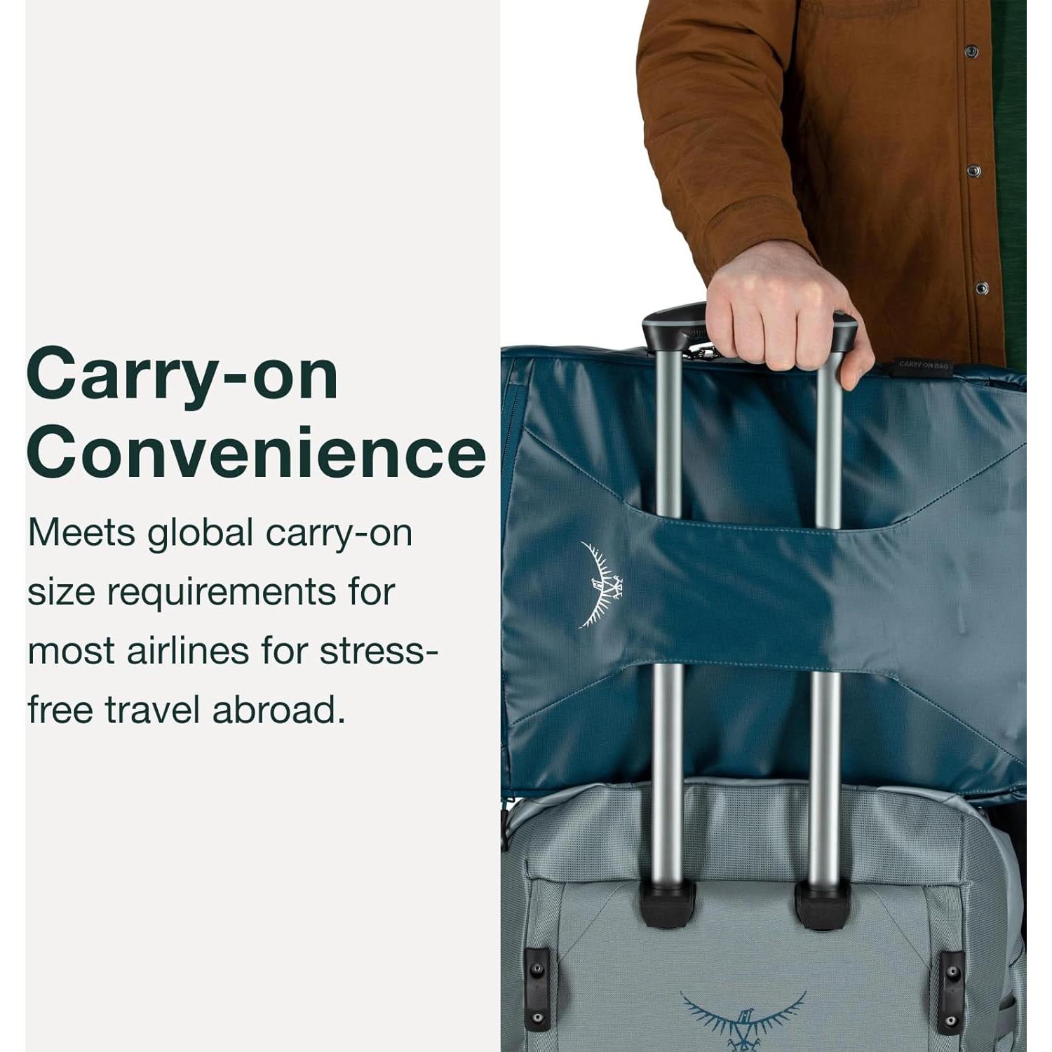 Mochila de Mano Osprey Transporter 44L Negra para Viaje