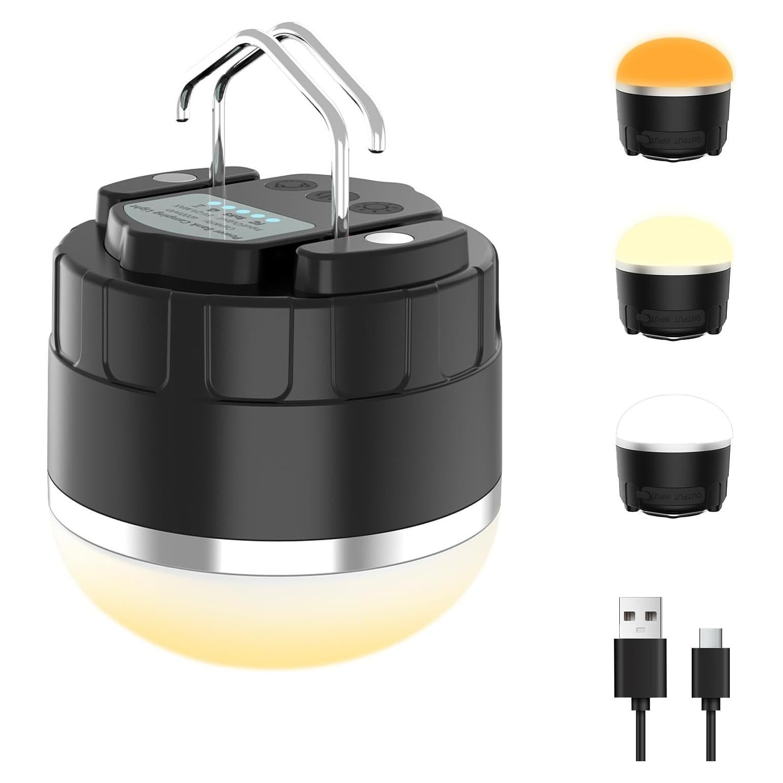 Linterna de Camping LED Recargable Dengfire 1000LM 4000mAh