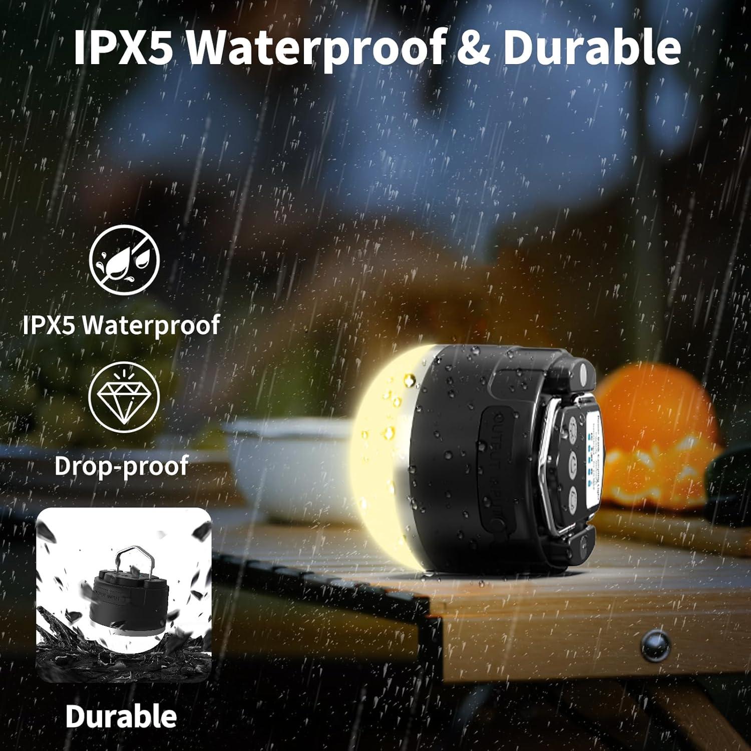 Linterna de Camping LED Recargable Dengfire 1000LM 4000mAh