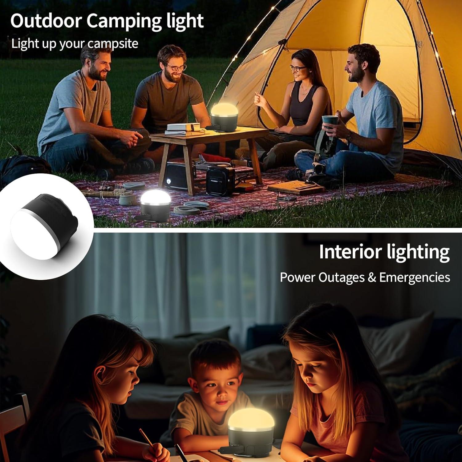 Linterna de Camping LED Recargable Dengfire 1000LM 4000mAh