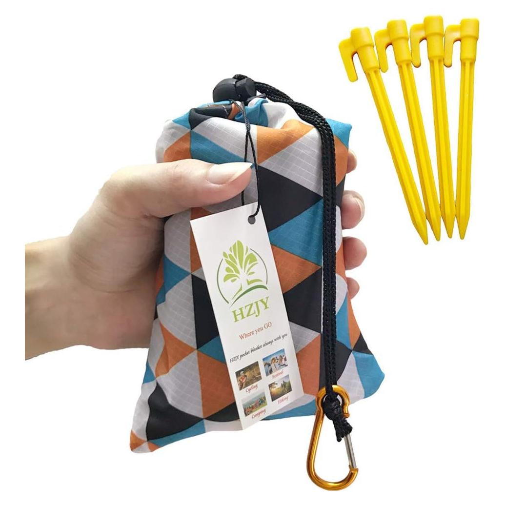 Manta de Playa HZJOYUE 180x140 cm Impermeable y Compacta