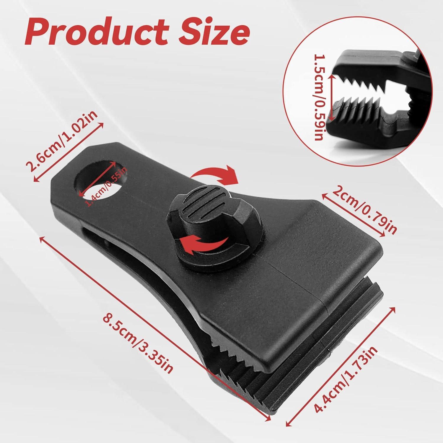 Clips de Lona Grande CLIO - 6 Pcs Alta Resistencia Nylon