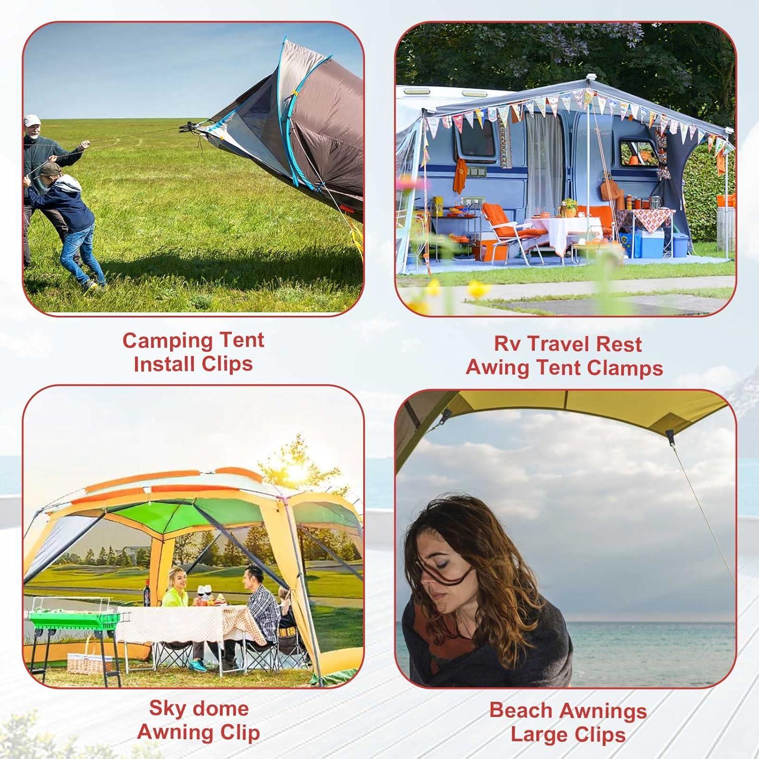 Clips de Lona Grande CLIO - 6 Pcs Alta Resistencia Nylon