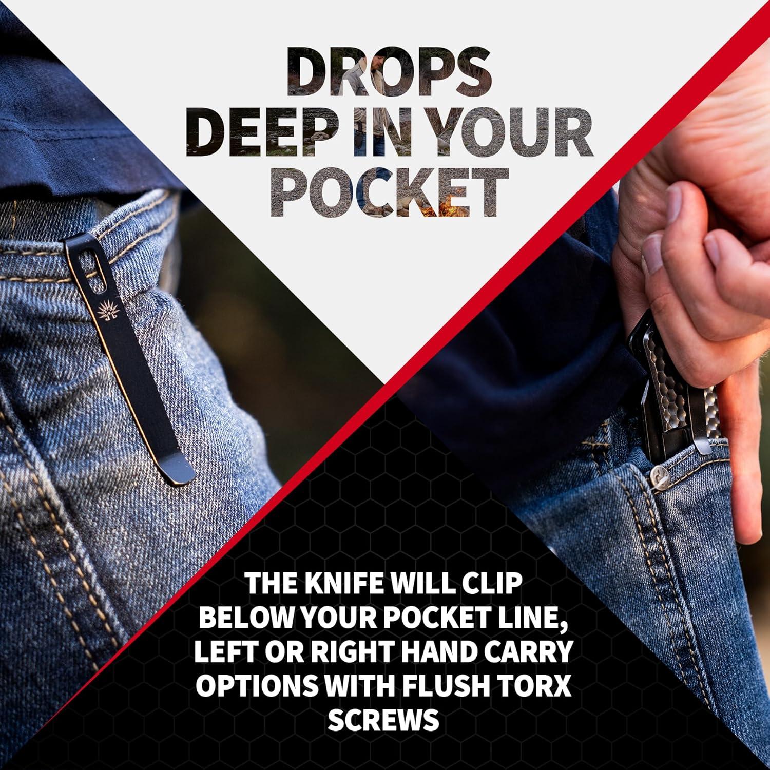 Cuchillo EDC Off-Grid Mamba V3 Titanio MagnaCut 10.16 cm