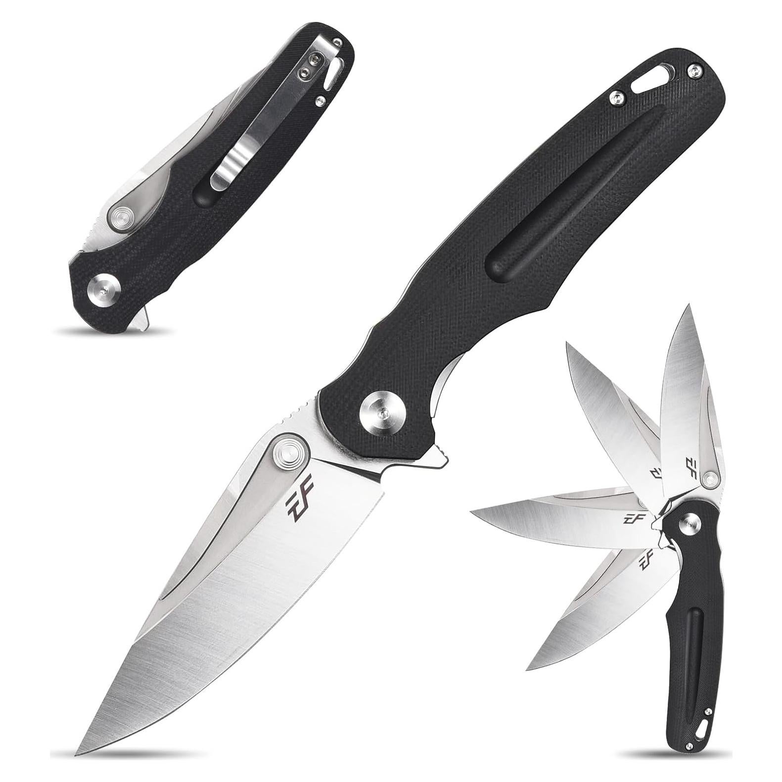 Cuchillo Plegable Eafengrow EF967 D2 Mango G10 20.32 cm Negro