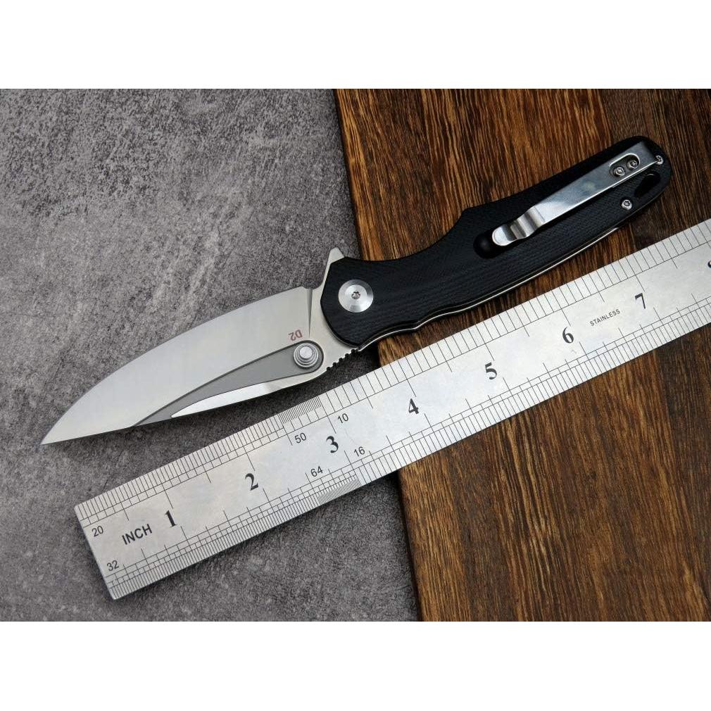 Cuchillo Plegable Eafengrow EF967 D2 Mango G10 20.32 cm Negro
