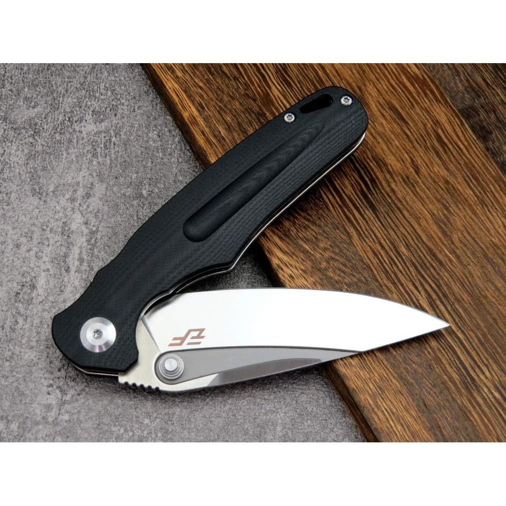 Cuchillo Plegable Eafengrow EF967 D2 Mango G10 20.32 cm Negro
