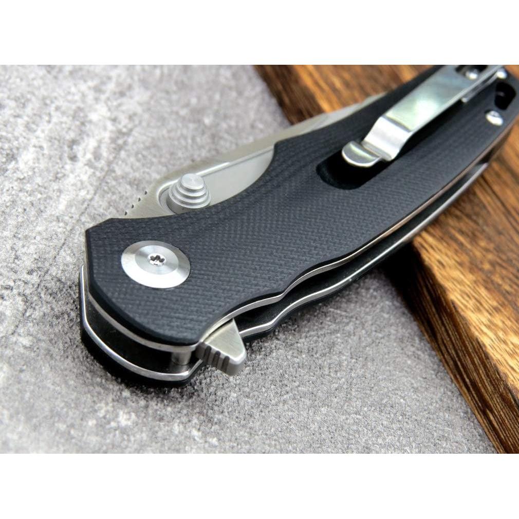 Cuchillo Plegable Eafengrow EF967 D2 Mango G10 20.32 cm Negro