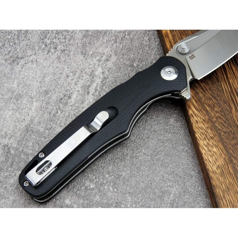 Cuchillo Plegable Eafengrow EF967 D2 Mango G10 20.32 cm Negro
