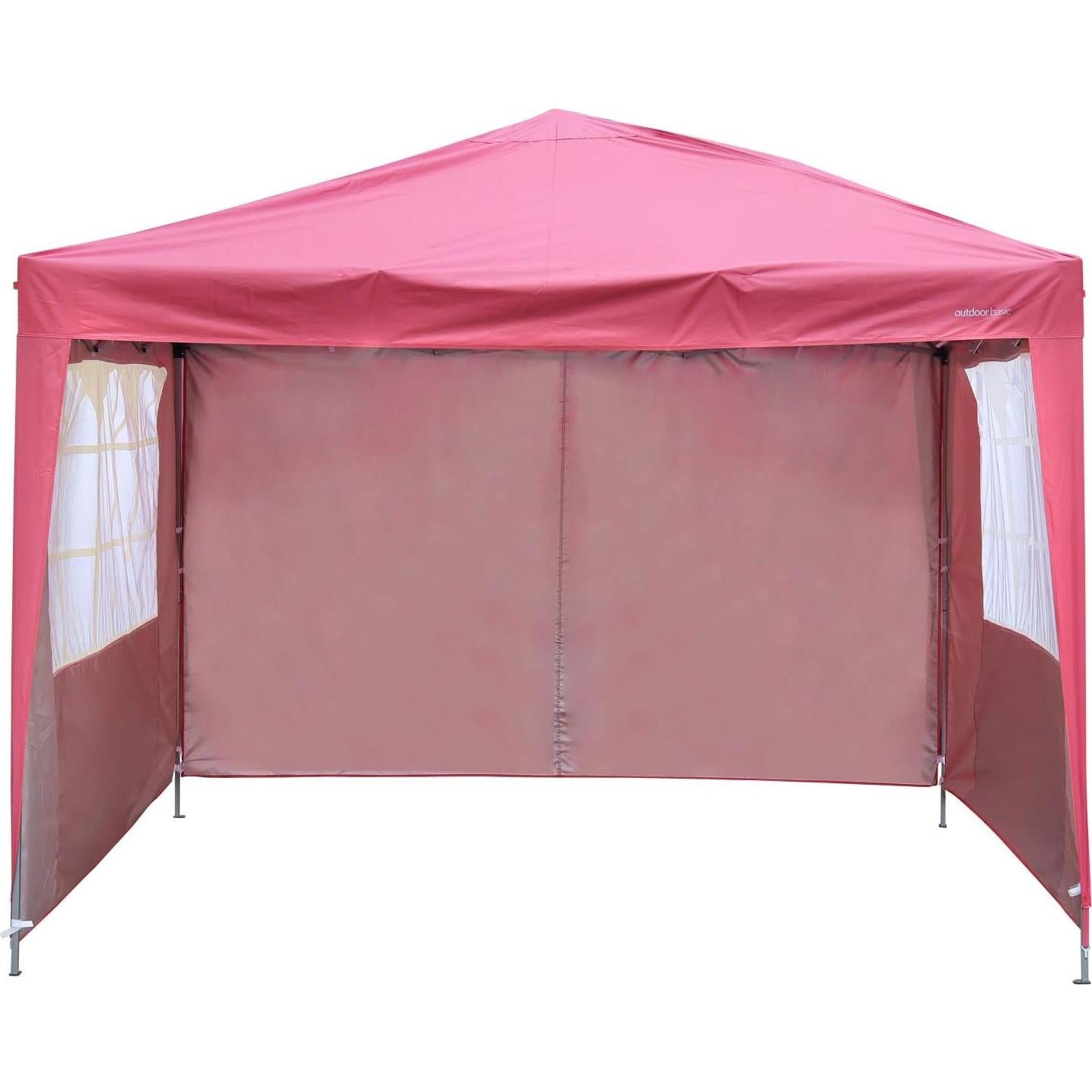Carpa pop-up 3.05x3.05m Outdoor Basic roja con 4 paredes